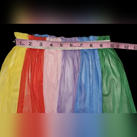 Hanna Andersson Girls Rainbow Tulle Tutu Colorful Layered Party Skirt Sz 6-7 - Picture 4 of 11